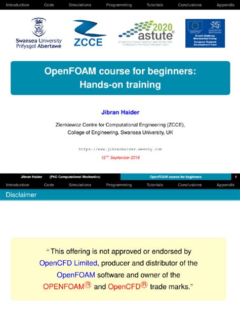 Image result for OpenFOAM Tutorial Code
