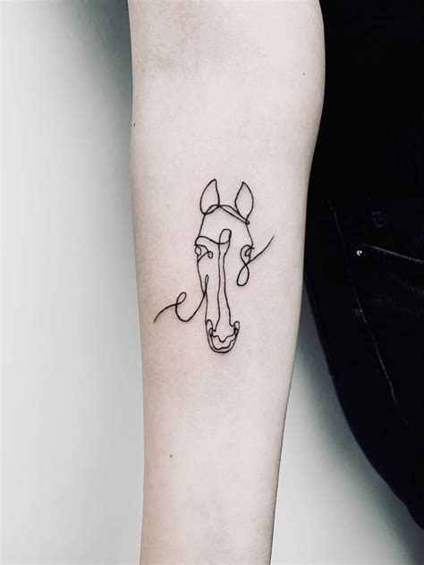 minimalist horse tattoo ideas