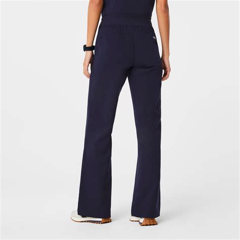 Women's High Waisted Isabel Wide Leg Scrub Pants - Navy · FIGS