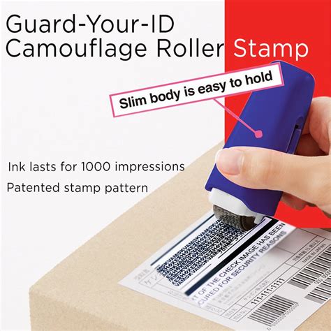 Guard-Your-ID Camouflage Roller Stamp - SCOOBOO - PLUS JAPAN