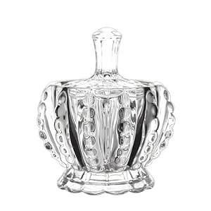 Buy Blenzop Crystal Candy Jar with Lid Glass Small Mason Candy Cookie ...