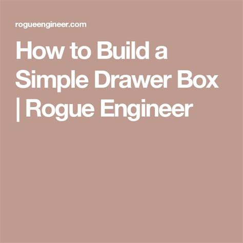 How to Build Drawer Box 的图像结果