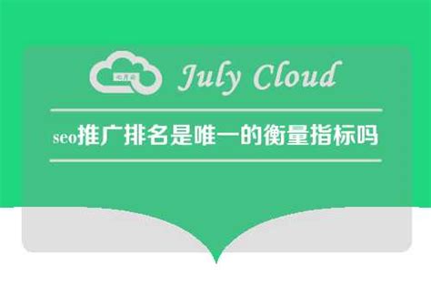 seo推广排名是唯一的衡量指标吗 - 七月云