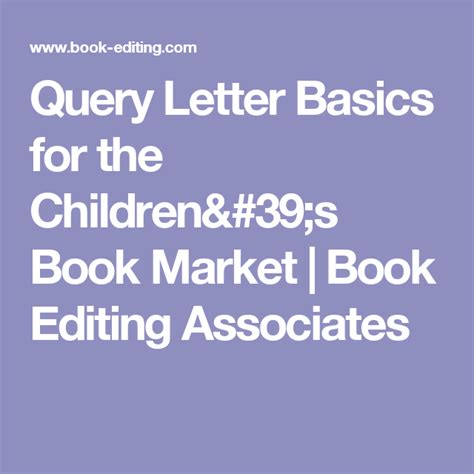 Query Letter Basics for the Children