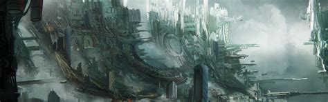 Download wallpaper the city, slums, Leon Tukker, Sky slums, section ...