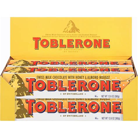 Buy Toblerone Swiss Milk Chocolate with Honey Almond Nougat, Holiday ...