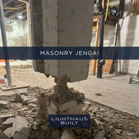 Remember Jenga? We invented the masonry version 😁 Part of this project involved removing a ...