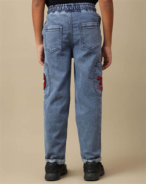 Spiderman Printed Regular Fit Denim Jogger For Boys – Kidsville