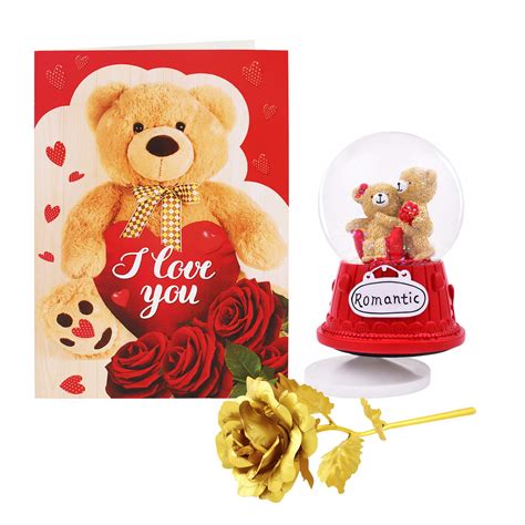 Archies 1st Valentines Day Polyresin Love Figurine with 24K Golden Rose ...