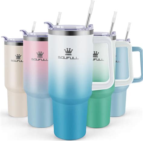 Amazon.com | 40 oz Tumbler with Handle and Straw Lid, 100% Leak-proof ...