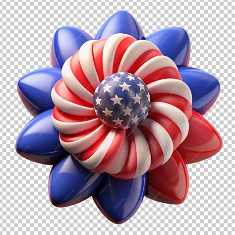 A patriotic or american flag flower | Premium AI-generated PSD