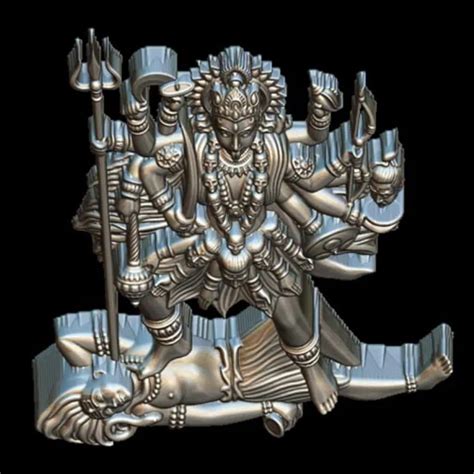 Divine Kali Mata 3D Model STL Download - Spiritual Pendant