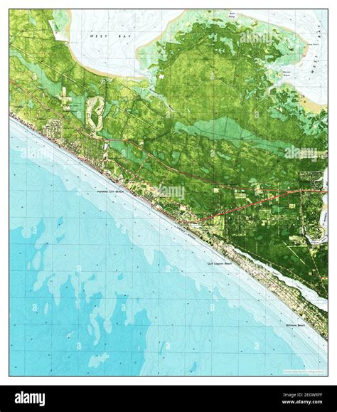 Panama city beach florida map Cut Out Stock Images & Pictures - Alamy