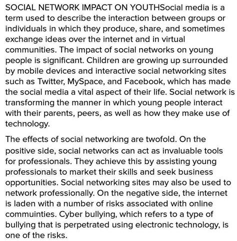 Article advantage and disadvantage of social networking sites - Brainly.in