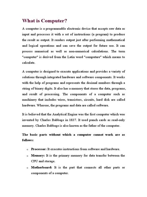 Computer Basics PDF 的图像结果