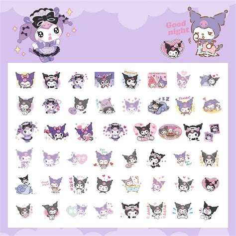 100 Pcs Cute Stickers Kawaii Anime Stickers Kitty Kuromi Stickers ...