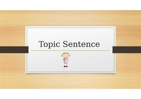 Image result for Topic Sentence Videos