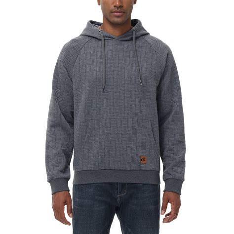 Men's Hoodies Pullover Geometric Texture Hoodie Long Sleeve Casual ...