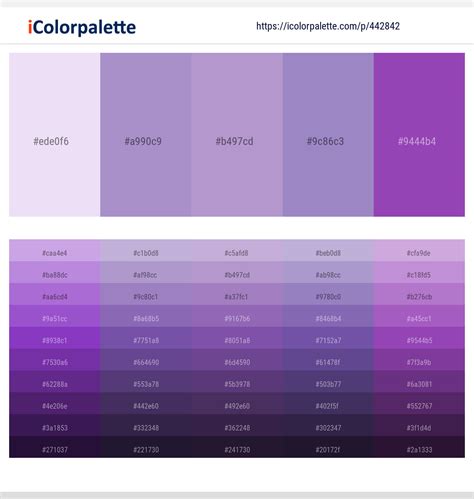 Lavender Purple Color Palette at Clifford Ward blog