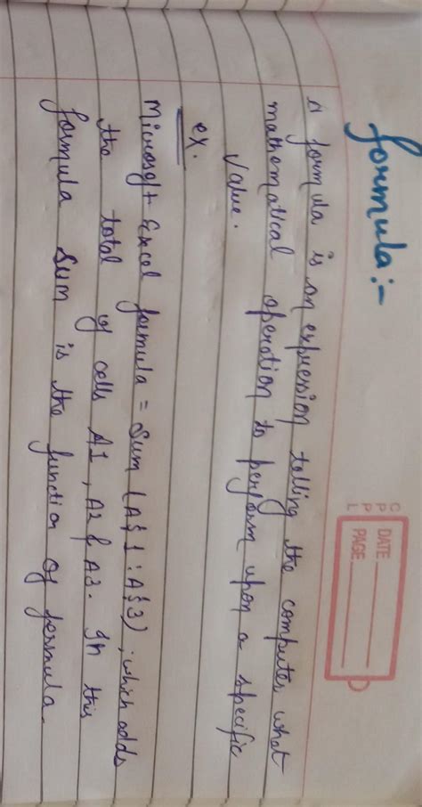 What is a Formula? Explain with the help of examples. - Brainly.in