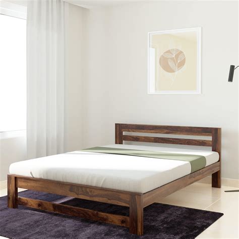 Nilkamal Nova Metal Queen Bed (Ivory/Walnut) : Amazon.in: Home & Kitchen