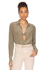 Equipment Essential Blouse in Deep Lichen Green | REVOLVE