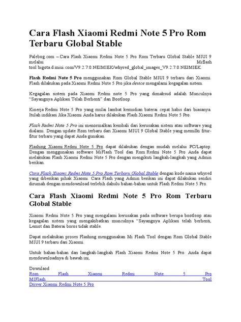 Redmi Note 5 Pro Flash File 的图像结果