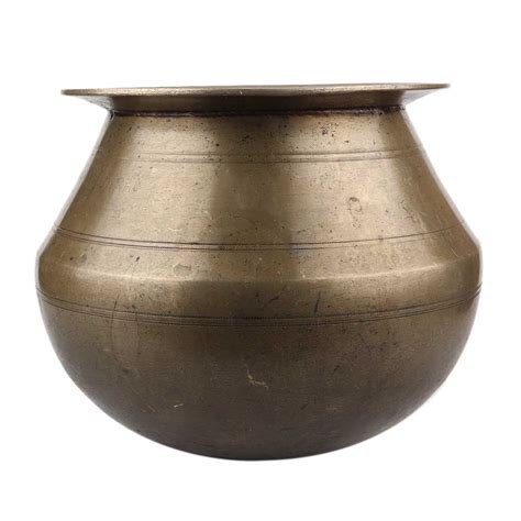 Handmade Antique Gold Brass Punjabi Handi Pot