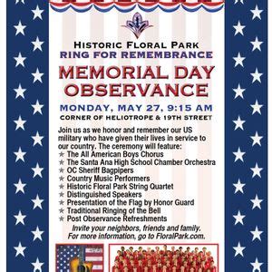 Memorial Day Observance, Corner of Heliotrope & 19th Street, Santa Ana ...