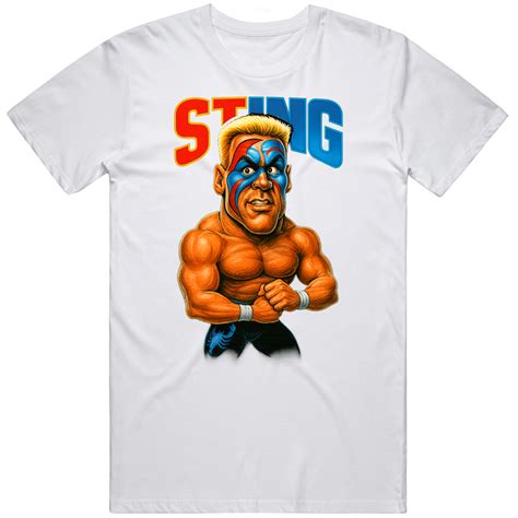 Steve Borden Sting Retro Wrestling Caricature T Shirt