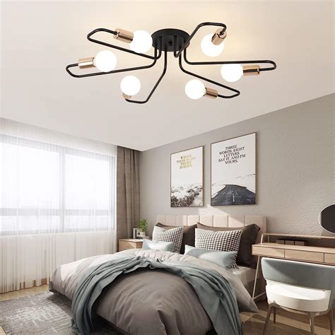 Buy Modern Sputnik Chandeliers, 6 Lights Sputnik Light Fixture LED ...