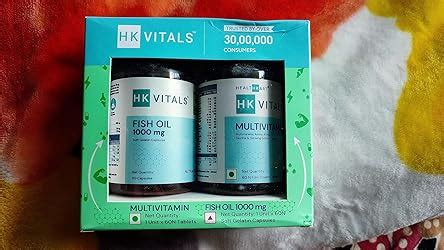 HealthKart hk vitals Fish Oil and Multivitamin (60 Tablets Each) Combo ...