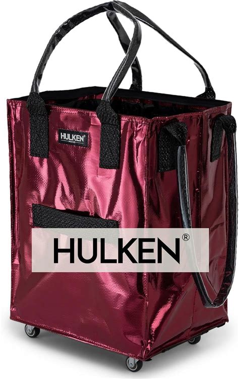 (Medium, Cosmic Red) Reusable Grocery Bag On Wheels, Shopping Trolley ...