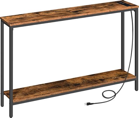 Buy HOOBRO Console Table 47.2” Narrow Entryway Table Behind Couch Table ...
