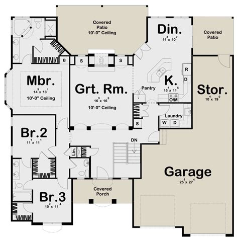 Craftsman Style Home Plans 1800 Square Feet Narrow