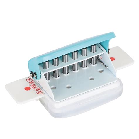 Tiiyee 6 Hole Puncher, Loose Leaf Paper Puncher Adjustable Punching ...