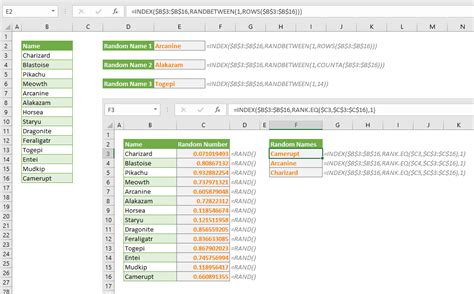 Image result for Excel Random Sample From List