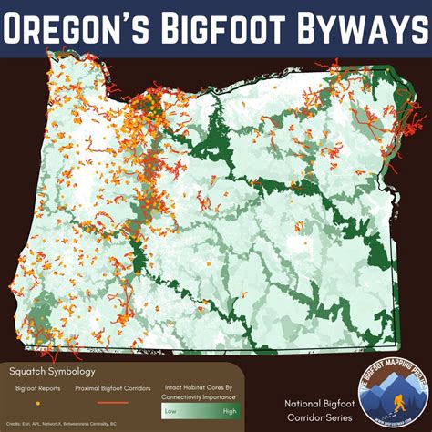 Bigfoot Sightings World Map Georgia's Bigfoot Byways LCP Wildlife