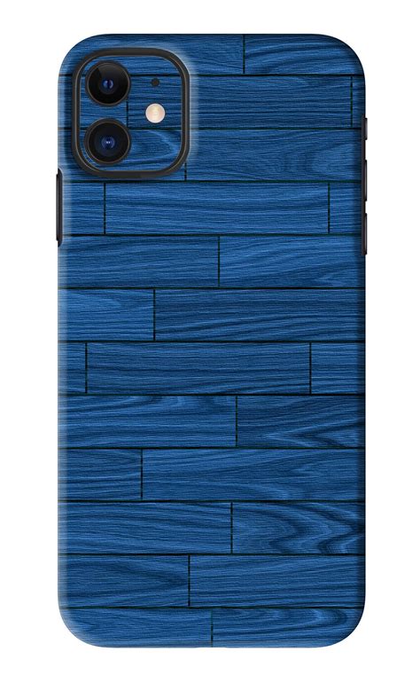 Blue Wooden Texture iPhone 11 Back Skin Wrap | Only Rs.149 – SkinLelo