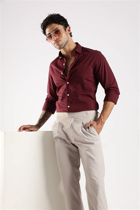 Buy Textured Cotton Shirt for Men with Dobby Weave Green - Blu Mnky