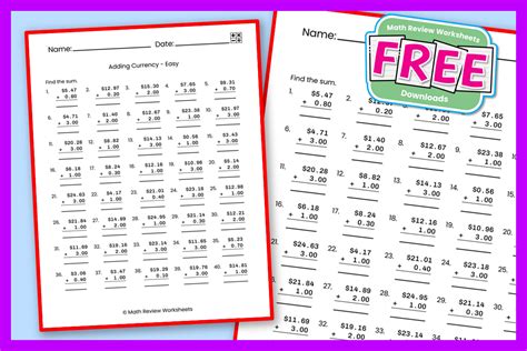 Adding Up Money Worksheets 的图像结果