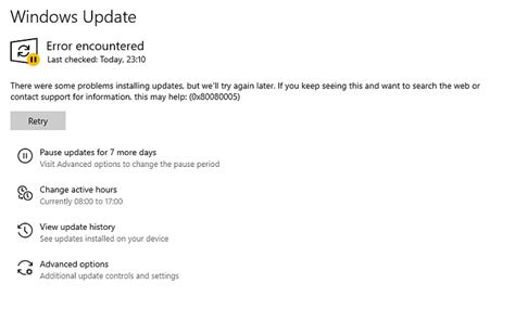 Image result for Windows 1.0 Error Code 0X80080005