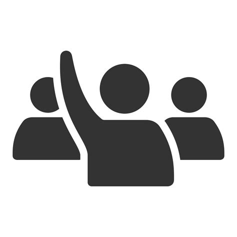 Black and white icon raise hand 14031523 Vector Art at Vecteezy