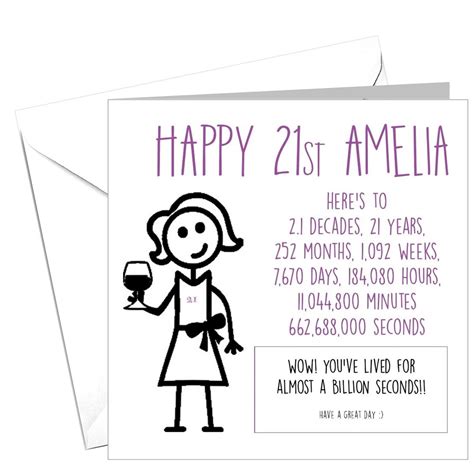 Funny 21st Birthday Card Sayings