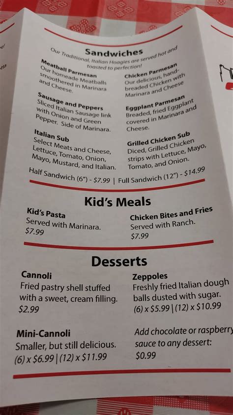 Menu at Frank's Pizzeria (West Omaha), Omaha