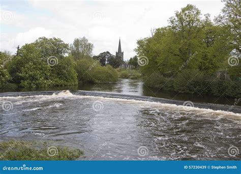 Weir on River Suir, Cahir, Co Tipperary Stock Image - Image of suir ...