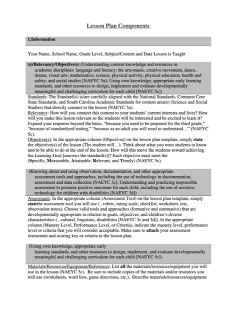 Lesson Plan Components 的图像结果