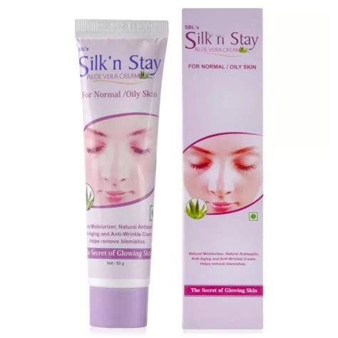 Buy SBL Silk N Stay Aloevera Cream For Normal/Oily Skin, 50 gm | 19 ...