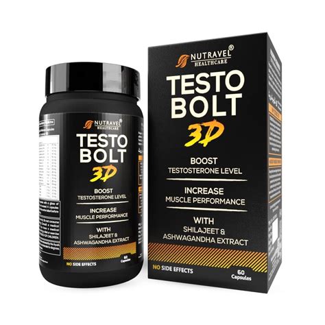 Nutravel Healthcare TestoBolt 3D Testosterone Booster Capsule - Boost ...