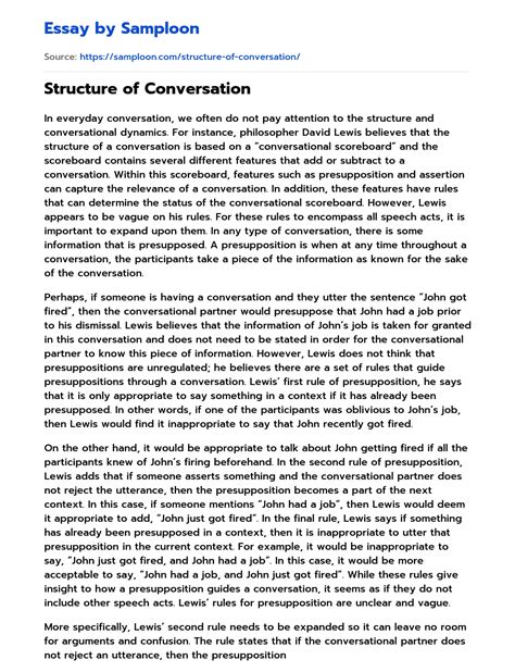 Image result for Basic Conversation Structure